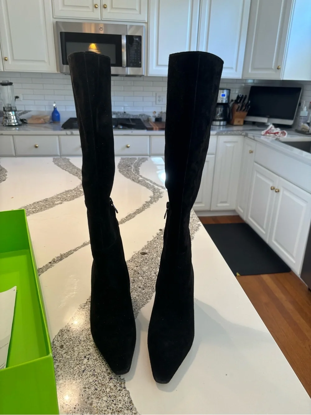 Sam Edelman Sylvia Knee High Black Suede Boots